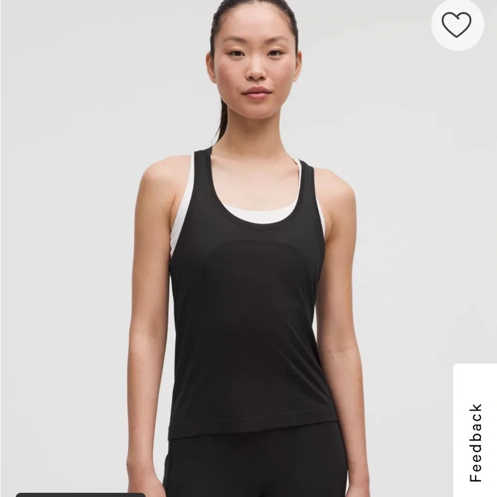 Lululemon Athletica black power Y Tank top size 2 - Picture 1 of 7